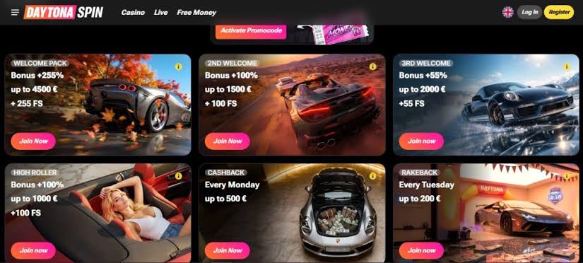Daytona Spin Casino UK